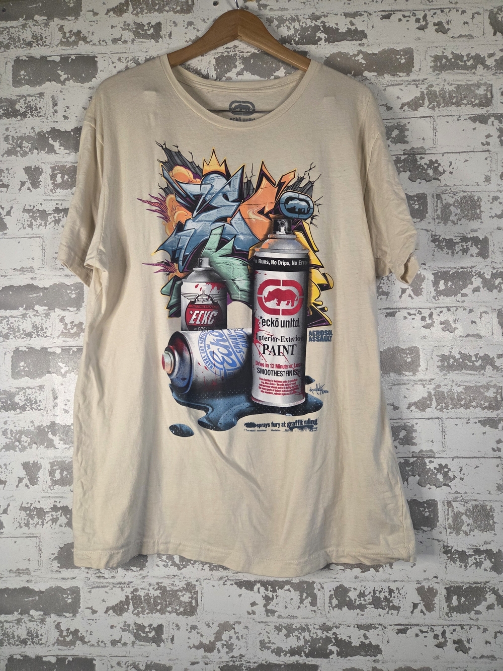 ​Vintage Ecko Unltd Spray Paint Graphic Tee XL